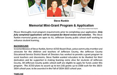 Steve Rankin Memorial Mini-Grant Program now open